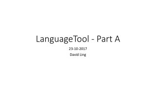 LanguageTool - Part A