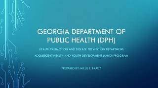 Georgia Department of public health (DPH)