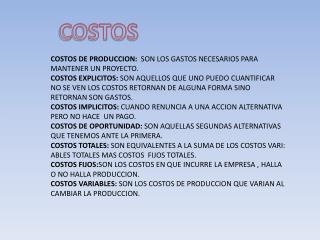 COSTOS