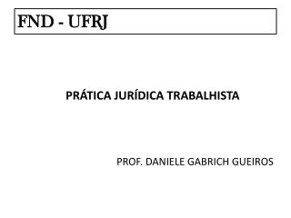 FND - UFRJ