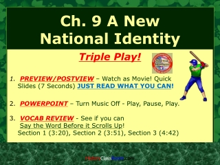 Ch. 9 A New National Identity
