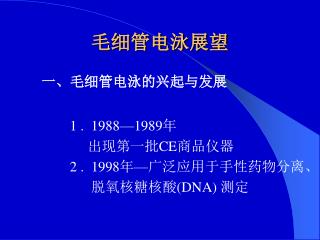 毛细管电泳展望