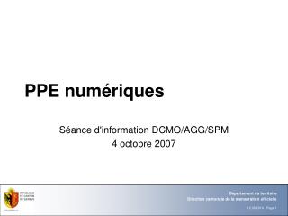 PPE numériques