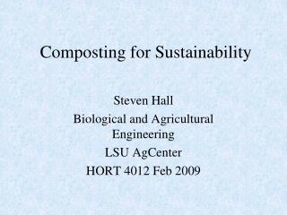 Composting for Sustainability