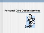 Personal Care Option Services