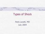 Types of Shock