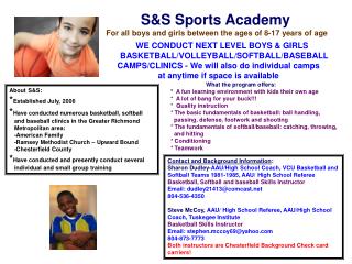 S&amp;S Sports Academy