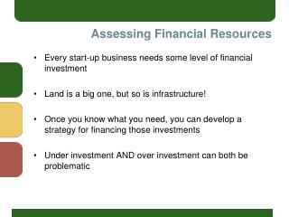 Assessing Financial Resources