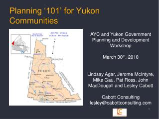 Planning ‘101’ for Yukon Communities