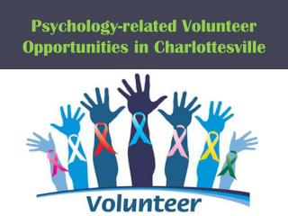 Psychology-related Volunteer Opportunities in Charlottesville