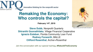 Remaking the Economy: Who controls the capital?