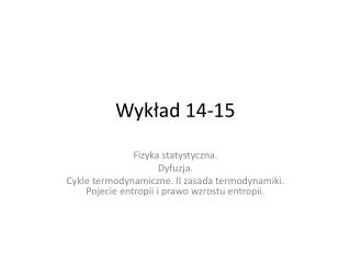 Wykład 14-15