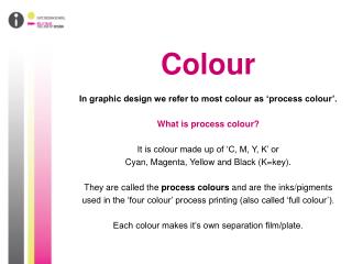 Colour In graphic design we refer to most colour as ‘process colour’. What is process colour?