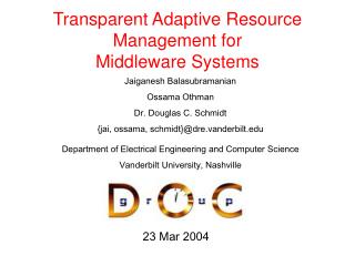 Transparent Adaptive Resource Management for Middleware Systems