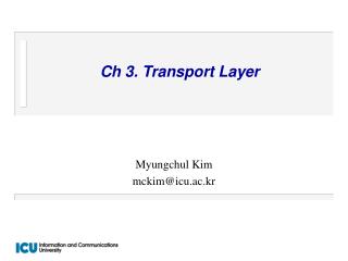 Ch 3. Transport Layer
