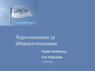 Tegevusaruanne ja läbipaistvusaruanne