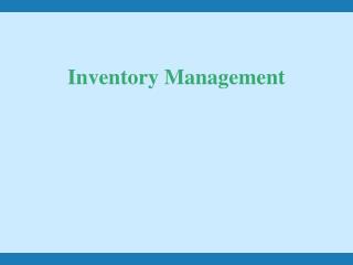 Inventory Management