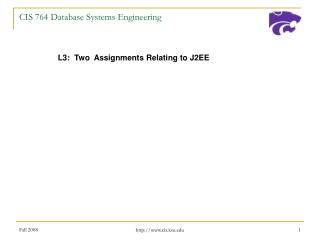 CIS 764 Database Systems Engineering