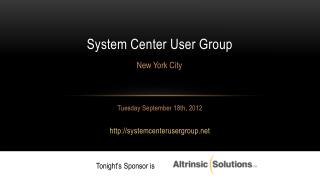 System Center User Group
