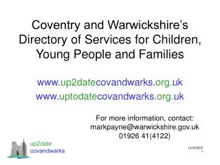 Coventry and Warwickshire’s Directory of Services for Children, Young People and Families