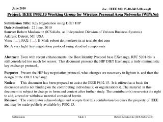 Project: IEEE P802.15 Working Group for Wireless Personal Area Networks (WPANs) ‏