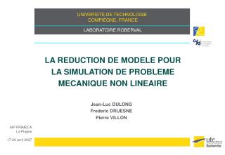 LA REDUCTION DE MODELE POUR LA SIMULATION DE PROBLEME MECANIQUE NON LINEAIRE