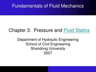 Chapter 3: Pressure and Fluid Statics