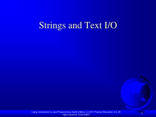 Strings and Text I/O