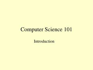 Computer Science 101