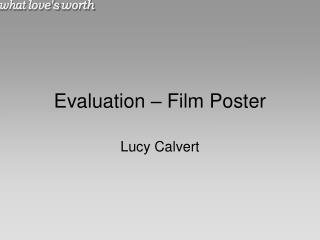 Evaluation – Film Poster