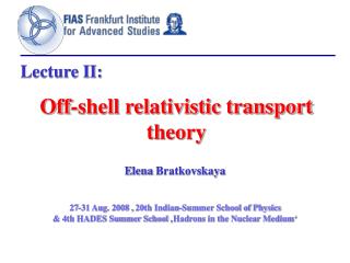 Off-shell relativistic transport theory
