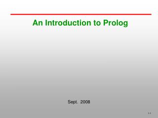 An Introduction to Prolog