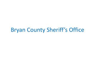 Bryan County Sheriff’s Office