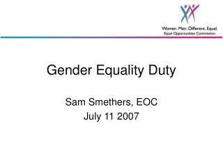 Gender Equality Duty