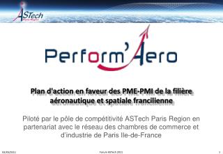 Plan d'action en faveur des PME-PMI de la filière aéronautique et spatiale francilienne