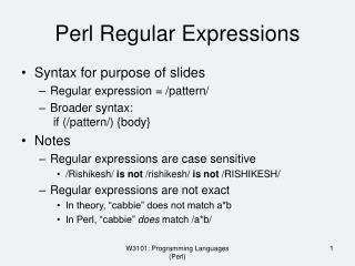 Perl Regular Expressions