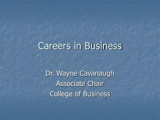 Careers in Business