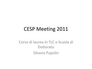 CESP Meeting 2011