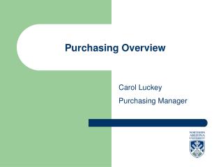 Purchasing Overview