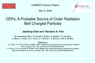 CAMMICE Science Report May 5, 2006