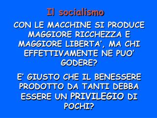 Il socialismo