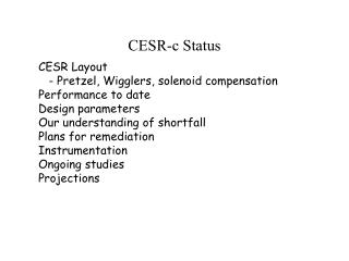CESR-c Status