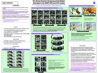 INTRODUCTION The BSISO influences the life cycle of the Asian summer monsoon systems;