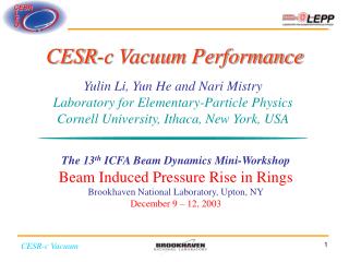 CESR-c Vacuum Performance