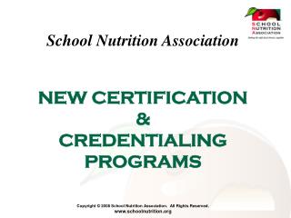 NEW CERTIFICATION &amp; CREDENTIALING PROGRAMS