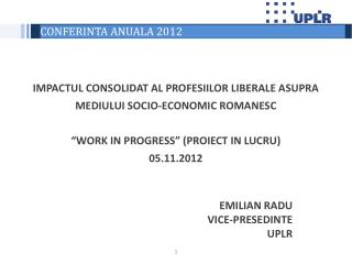 CONFERINTA ANUALA 2012