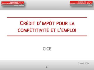 Crédit d’impôt pour la compétitivité et l’emploi