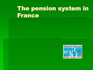 The pension system in France