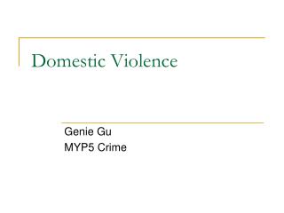 Domestic Violence