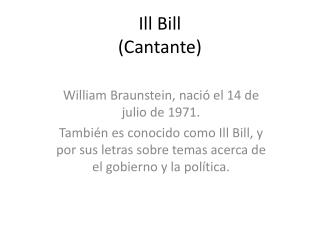 Ill Bill (Cantante)
